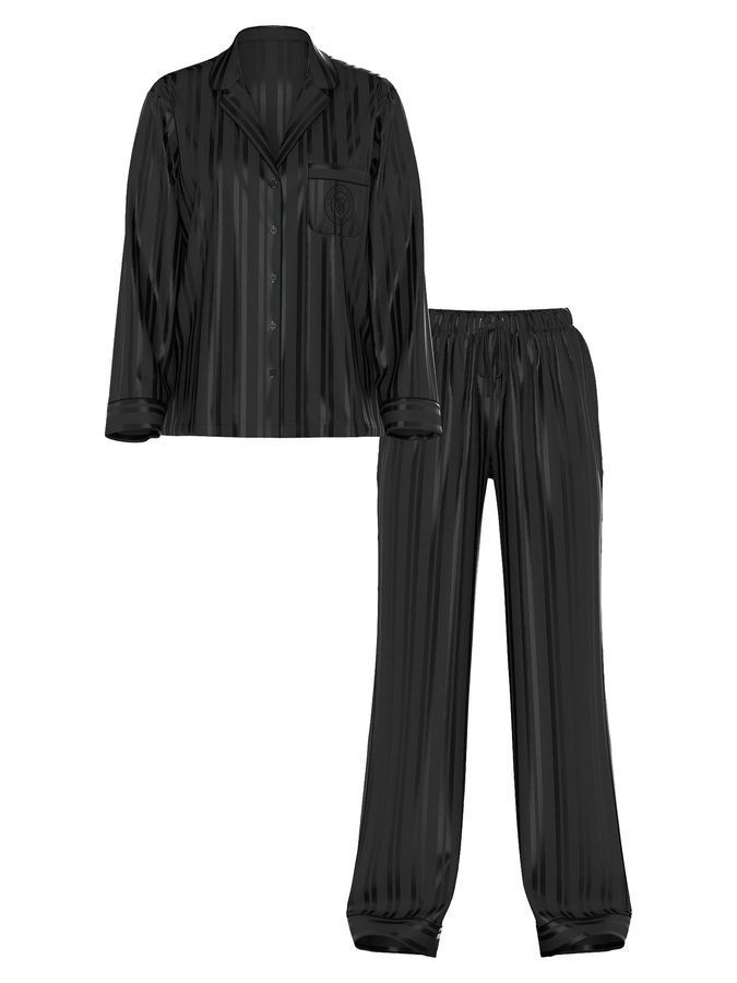 Атласна піжама з штанами Glazed Satin Long PJ Set Victoria's Secret