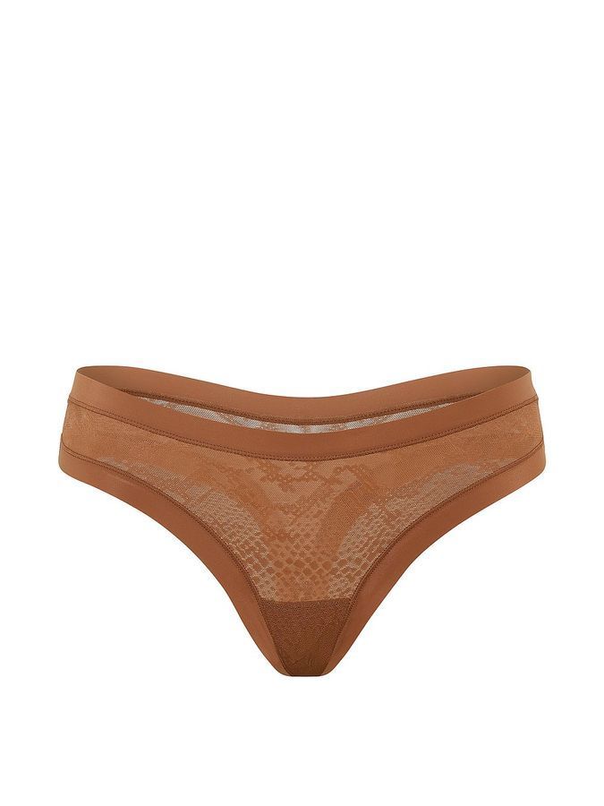 Безшовні трусики тонг No-Show Snake Mesh PINK