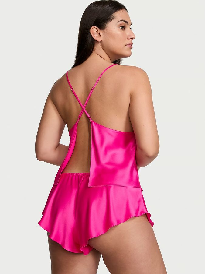 Атласный комплект для сна Open-Back Cami Set Victoria's Secret