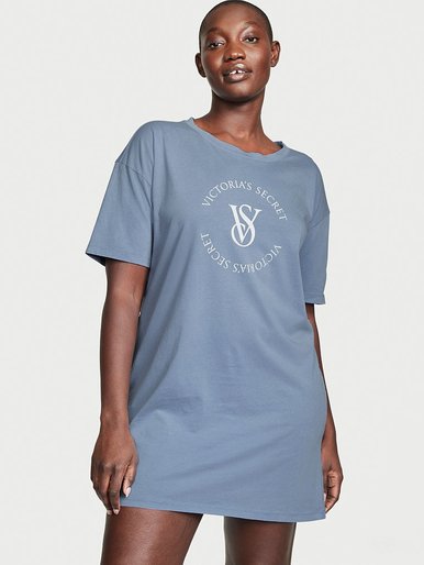 Бавовняна нічна сорочка Oversize Sleepshirt Victoria's Secret