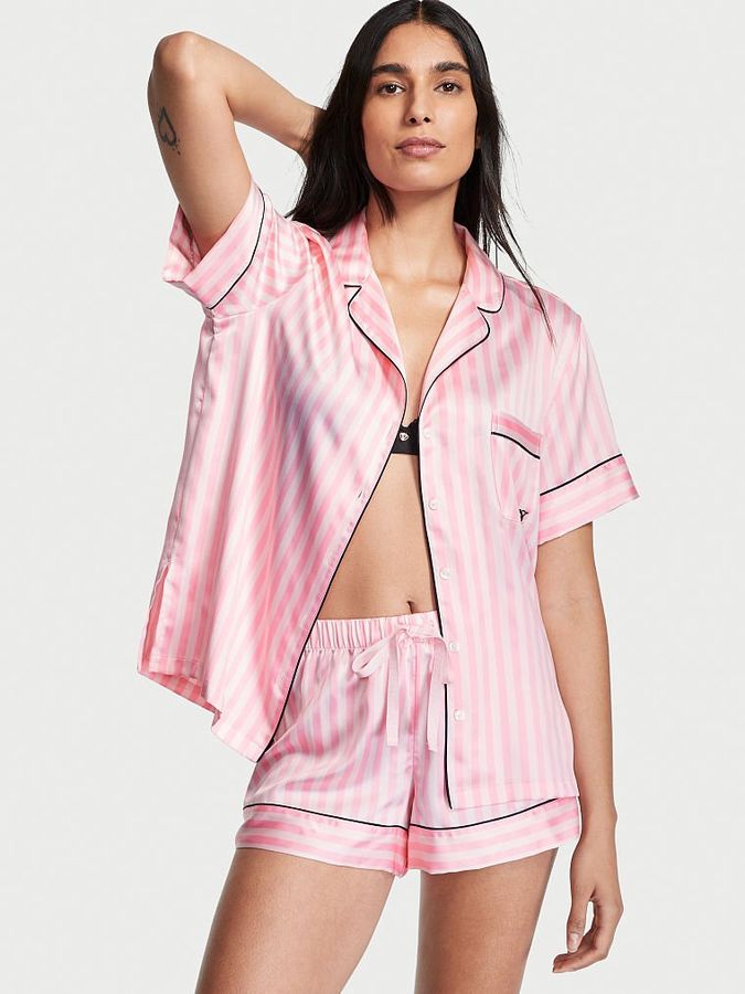 Атласная пижама с шортами Boxer PJ Victoria's Secret
