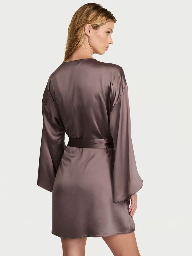 Атласный халат Satin Short Wrap Robe Victoria's Secret