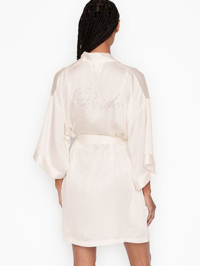 Атласный халат для невесты Bridal Satin Robe Victoria's Secret