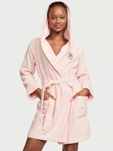 Махровий халат Terry Hooded Short Robe Victoria's Secret