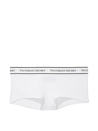 Хлопковые трусики шортики Logo Cotton Victoria's Secret