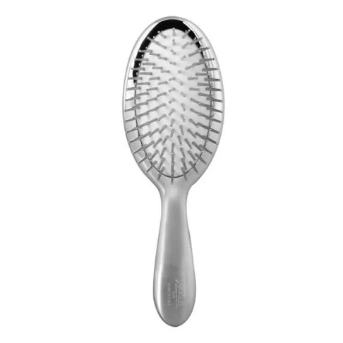 Велика масажна щітка для волосся Chromium Line Pneumatic Hairbrush With Metallic Pins Large Janeke