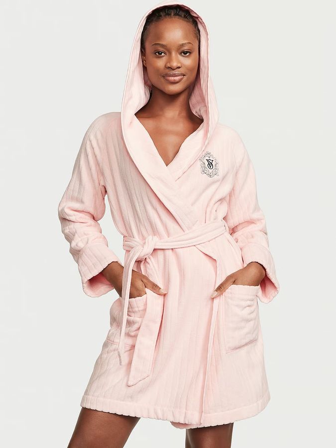 Махровый халат Terry Hooded Short Robe Victoria's Secret