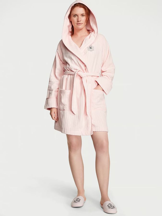 Махровий халат Terry Hooded Short Robe Victoria's Secret