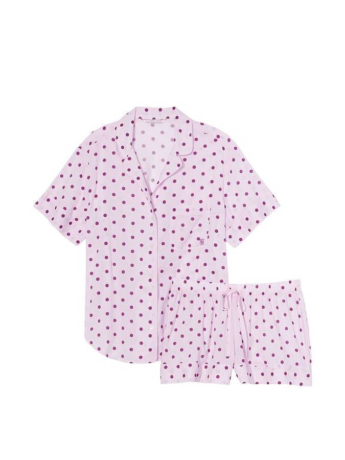 Хлопковая пижама с шортами PJ Set Victoria's Secret