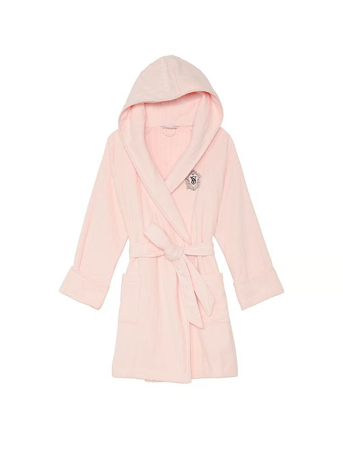 Махровий халат Terry Hooded Short Robe Victoria's Secret