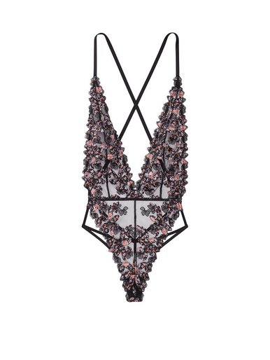 Боді Floral Embroidered Plunge Teddy Very Sexy Victoria's Secret