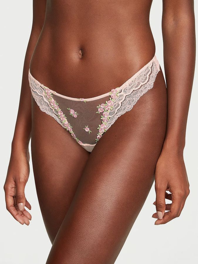Трусики тонги Rosebud Embroidery Dream Angels PINK