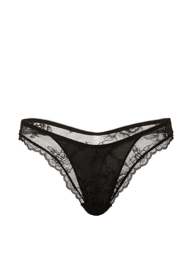 Трусики тонг Rose Lace Overlay Victoria's Secret