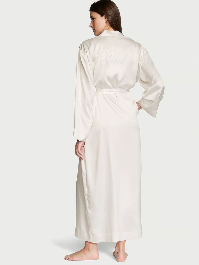 Довгий атласний халат Bride Satin Long Robe Victoria's Secret