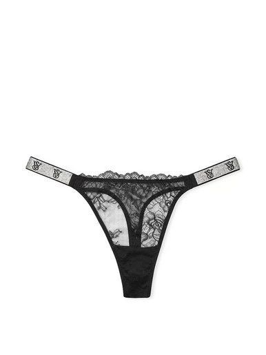 Кружевные трусики тонги Rose Lace VS Shine Very Sexy Victoria's Secret